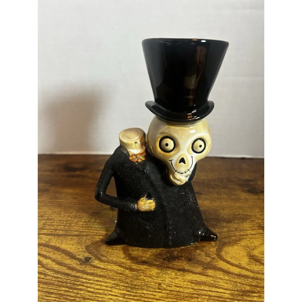 Yankee Candle Skeleton Top Hat Halloween Tea Light Holder 1148171 Retired